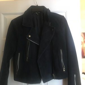 Navy suede top shop jacket never worn